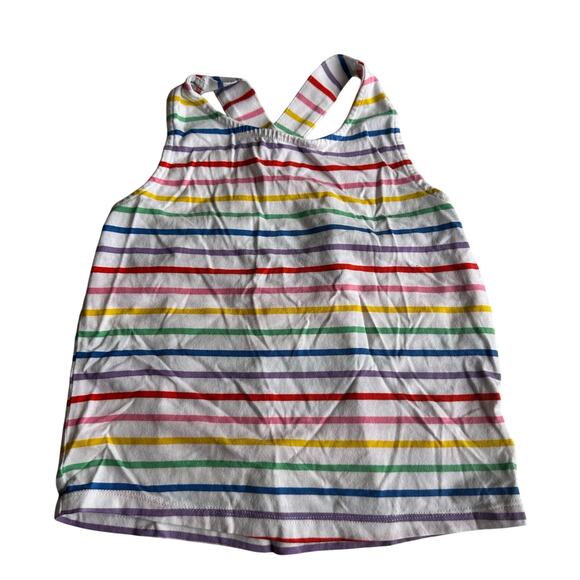 Mini Boden Rainbow Striped Crisscross Tank - Girls 7-8 - Picture 1 of 3